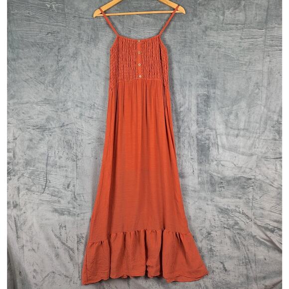 Womens Dress Large Boho Festival Prairie Peasant Tiered Maxi Fairy Cottagecore - Picture 1 of 7